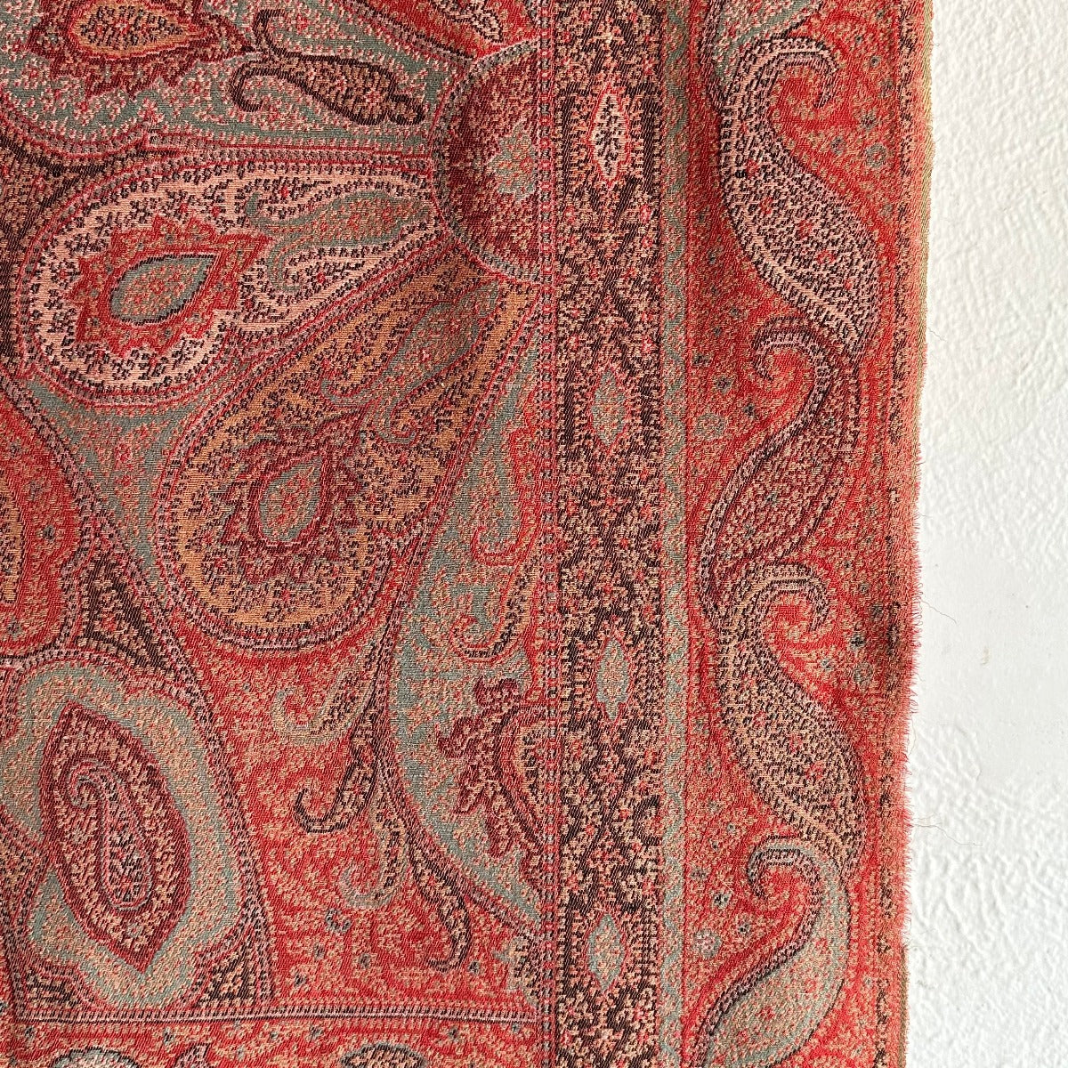 Antique Wool Paisley Textile (#5572 | 59 x 118 1/2