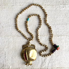 Antiqued Pearl Necklace with Pomegranate Pendant Necklace Tribal Tent 