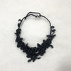 Beaded Flower Necklace Necklace B. Viz Design Black 