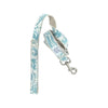 "Canine Couture" (Blue Teal & White Dog Leash) Dog Leash B. Viz Design 