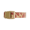 "Canine Couture" (Red / Brick & Metallic Gold) Dog Collar B. Viz Design S 
