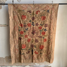 Vintage Indian Floral Embroidered Textile