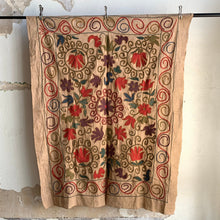 Vintage Indian Floral Embroidered Textile