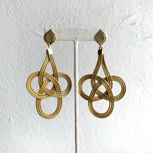 Golden Grass Knot Earrings