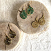 Golden Grass Spiral Earrings Earrings Golden Grass Company 
