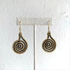 Golden Grass Spiral Earrings Earrings Golden Grass Company Black & Gold 