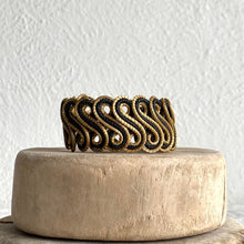 Golden Grass Woven Wave Bracelet