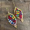 Hand Crafted Ottoman Vintage Textile Earrings - Diamond Earrings Eyup Gunduz 