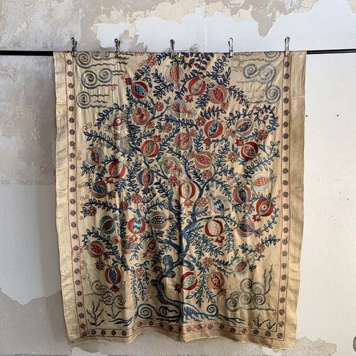Hand Stitched All Silk Suzani (CSSU220122| 60 x 73") Suzani Aziz Suzani 