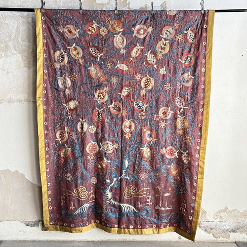 Hand Stitched All Silk Suzani (CSSU241622| 63 x 98") Suzani Aziz Suzani 