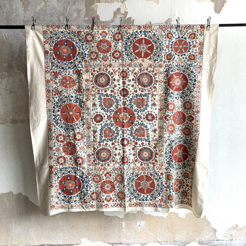 Hand Stitched Suzani (CSSU200621 | 63 x 64") Suzani Aziz Suzani 