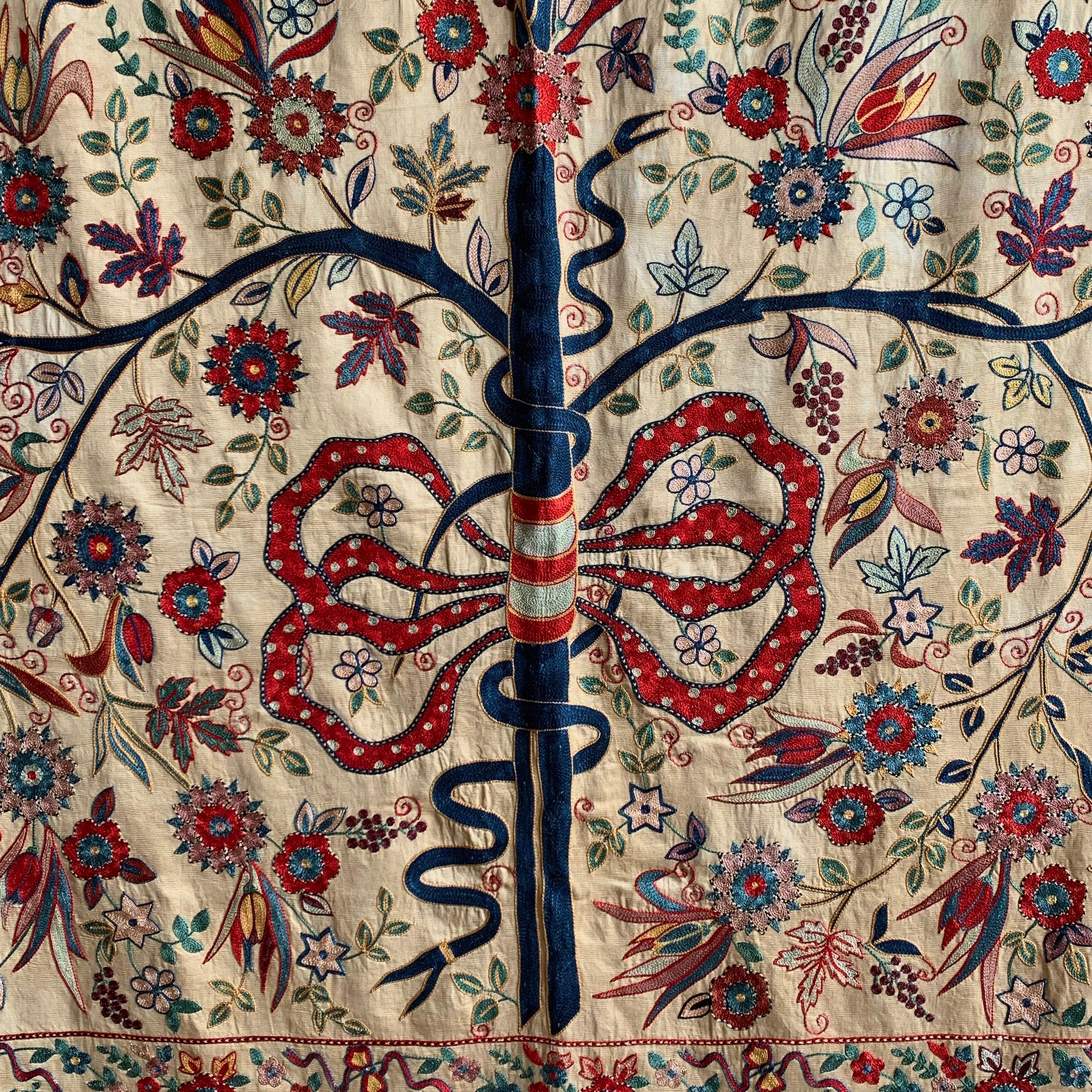 Hand Stitched Suzani (CSSU213021| 82 x 111") Suzani Aziz Suzani 