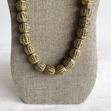Handmade Ghanaian Brass Beaded Necklace - Medium Beads