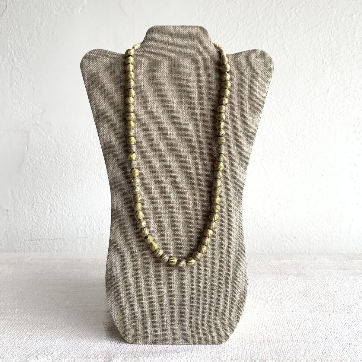 Handmade Ghanaian Brass Beaded Necklace - Small Beads – B. Viz Design