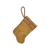 Handmade Mini Stocking from Antique Textiles - Gold Cloth Ornament B. Viz Design C 