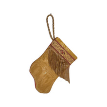 Handmade Mini Stocking from Antique Textiles - Gold Cloth
