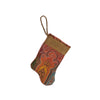 Handmade Mini Stocking from Antique Textiles / Vintage Embroideries Ornament B. Viz Design B 