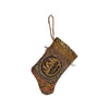 Handmade Mini Stocking from Antique Textiles / Vintage Embroideries Ornament B. Viz Design D 