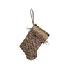 Handmade Mini Stocking from Antique Textiles / Vintage Embroideries Ornament B. Viz Design G 