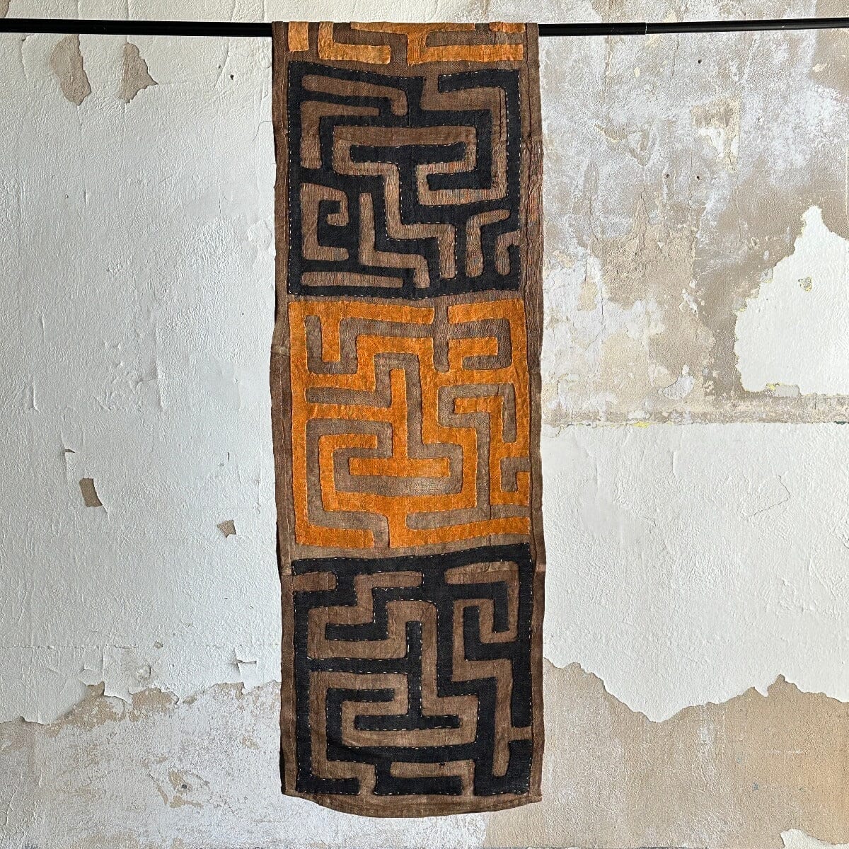 Handwoven Vintage Kuba Cloth  (#6756 | 22 1/2 x 137