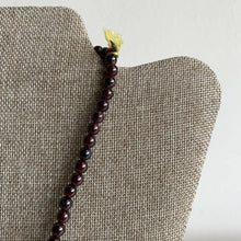 Maroon Beaded Lariat Necklace with Pomegranate Pendants