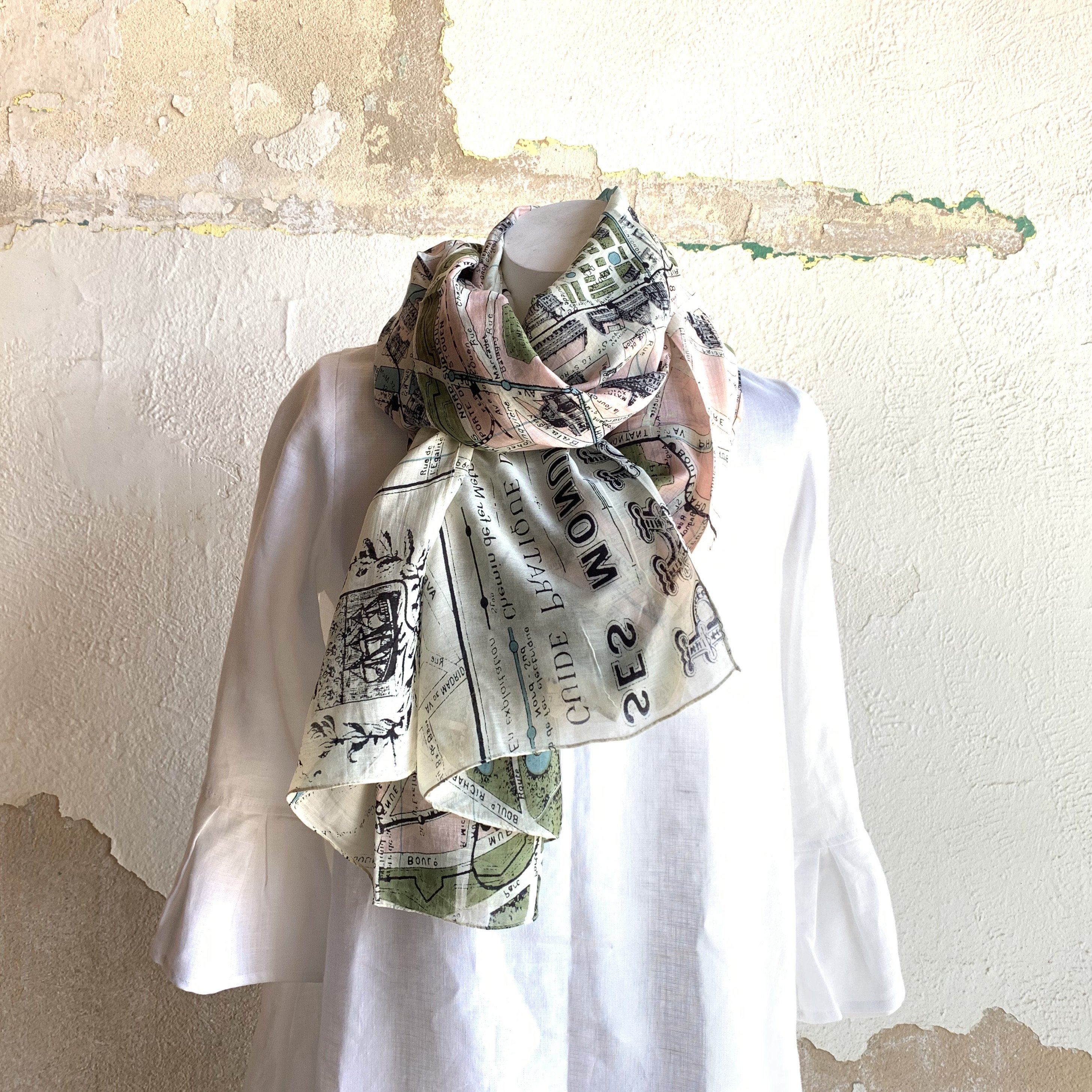 Paris Map Scarf Scarf Two's Company 