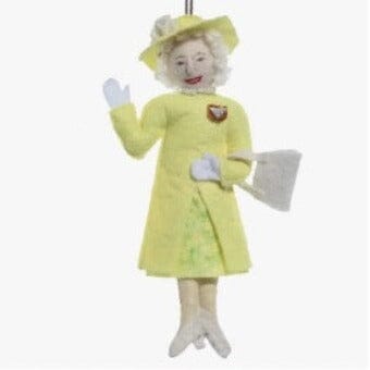 "Queen Elizabeth II" Felt Ornament Holiday Ornaments Silk Road Bazaar 