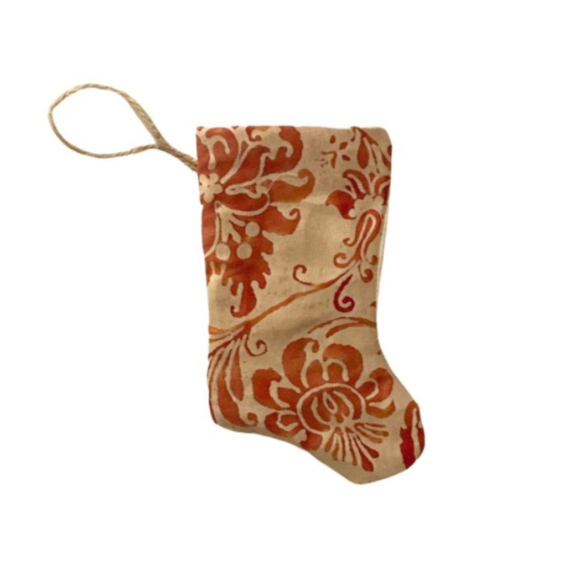 Terra Cotta Handmade Mini Stocking from Fortuny Fabric – B. Viz Design