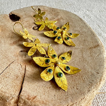 Turkish Brass Flower Earrings