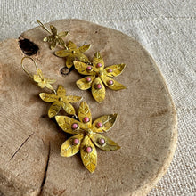 Turkish Brass Flower Earrings