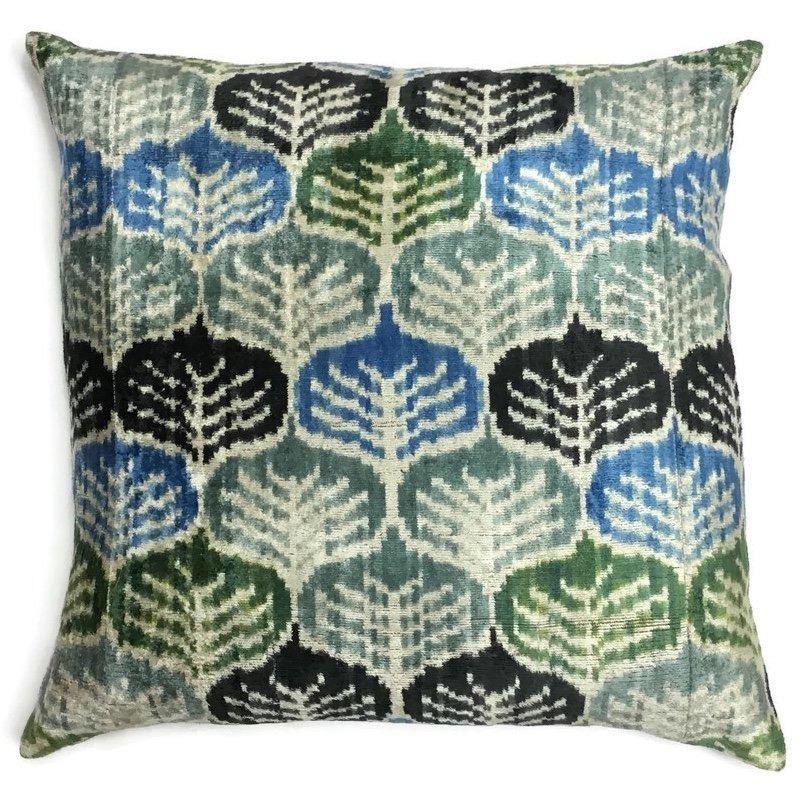 Uzbek Silk Velvet Ikat (#S063018) Pillows B. Viz Design 