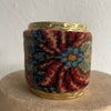 Vintage multicolor patterned mohair fragment cuff New Jewelry Eyup Gunduz C 