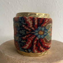Vintage multicolor patterned mohair fragment cuff