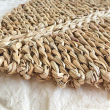 Woven Seagrass Leaf-Shaped Placemat